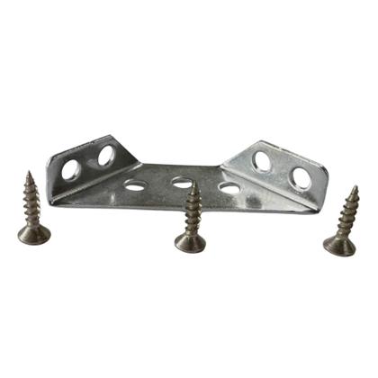 Imagem de Kit c/10 Suportes Conectores Triangulares de Aço de Canto para Móveis e Parafusos
