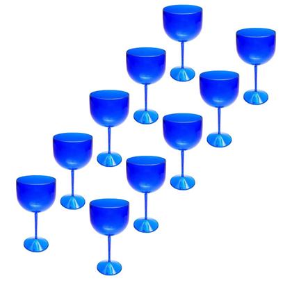 Imagem de KIT C/10 Taças de Gin Acrílico Para Drinks 480ml Coloridas