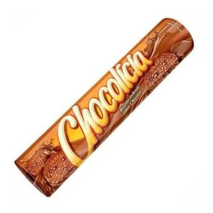 Imagem de Kit C/10 Unidades Biscoito Chocolícia Recheado Chocolate