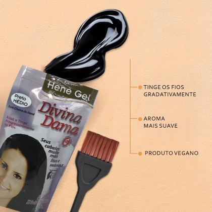 Imagem de Kit C/ 10un Hene Em Gel Divina Dama 180g Médio