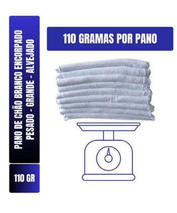 Imagem de Kit C/ 10un Pano De Chão Extra Encorpado Grande Pesado 110g 45x65cm Ppr28 - Têxtil Souza