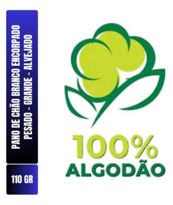 Imagem de Kit C/ 10un Pano De Chão Extra Encorpado Grande Pesado 110g 45x65cm Ppr28 - Têxtil Souza