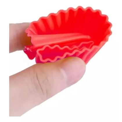 Imagem de Kit C/ 12 Forminhas De Silicone P/ Mini Bolos Cupcake Muffin