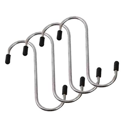 Imagem de Kit C/ 12 Ganchos De Metal Tipo S Multiuso Guarda Roupa 10cm
