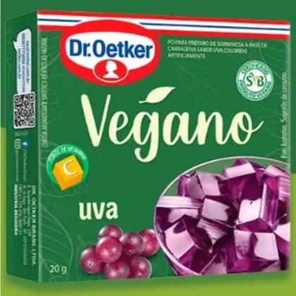 Imagem de Kit c/12 Gelatinas Vegano Uva 20gr - Dr. Oetker