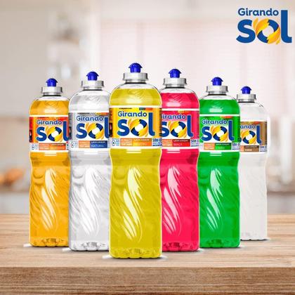 Imagem de Kit c/ 12 Girando Sol Detergente Lava-Loucas Coco 500Ml