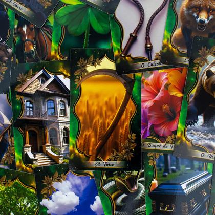 Imagem de KIT c/12 Legitimo Baralho Cigana Esmeralda 36 Cartas Manual