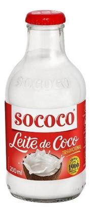 Imagem de Kit c/ 12 Leite de Coco Tradicional Sococo Vidro 200ml