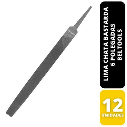 Imagem de Kit C/ 12 Lima Chata Bastarda 6 Pol Beltools