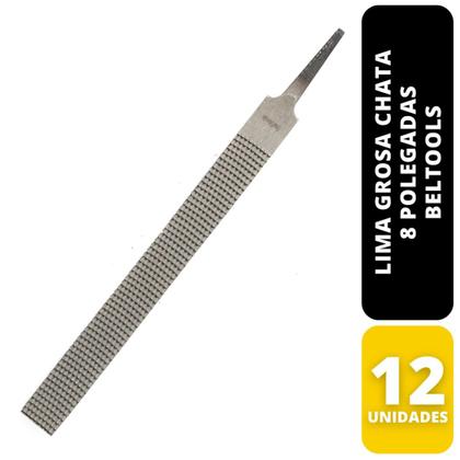 Imagem de Kit C/ 12 Lima Grosa Chata 8 Pol Beltools