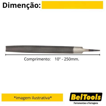Imagem de Kit C/ 12 Lima Meia Cana Bastarda 10 Pol Beltools