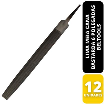 Imagem de Kit C/ 12 Lima Meia Cana Bastarda 6 Pol Beltools