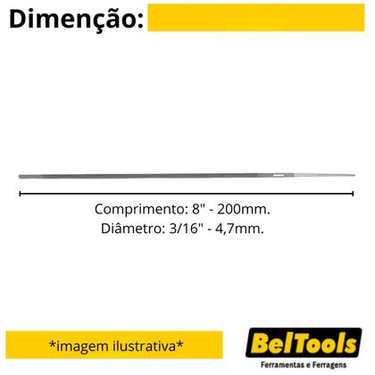 Imagem de Kit C/ 12 Lima P/ Motoserra 8x3/16 Beltools