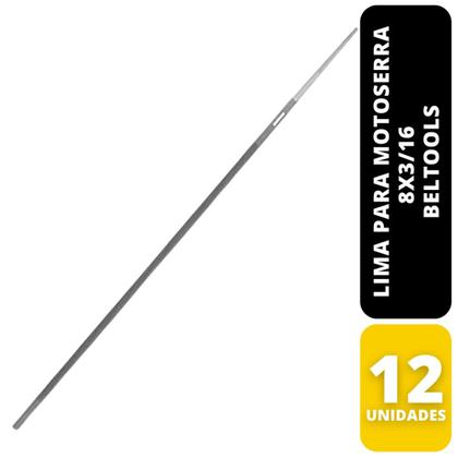 Imagem de Kit C/ 12 Lima P/ Motoserra 8x3/16 Beltools