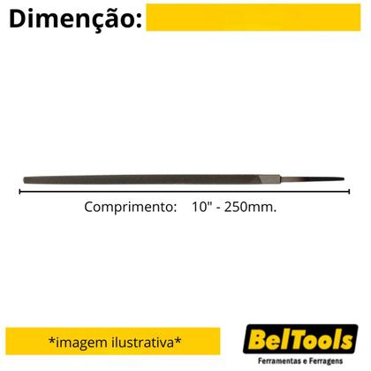 Imagem de Kit C/ 12 Lima Quadrada Bastarda 10 Pol Beltools