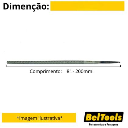 Imagem de Kit C/ 12 Lima Redonda Murça 8 Pol Beltools