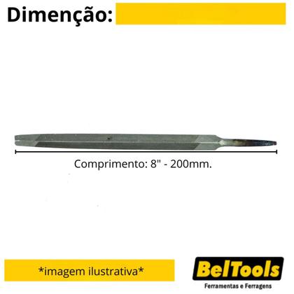 Imagem de Kit C/ 12 Lima Triangular Murça 8 Pol Beltools