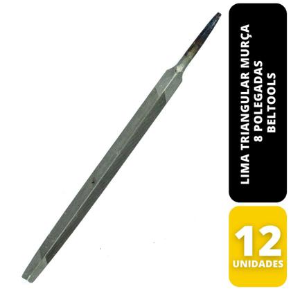 Imagem de Kit C/ 12 Lima Triangular Murça 8 Pol Beltools