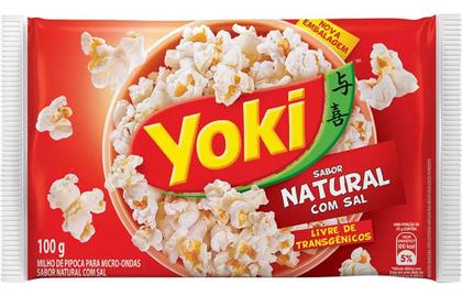 Imagem de Kit c/ 12 Pipoca para Micro-Ondas Natural com Sal Yoki 100g