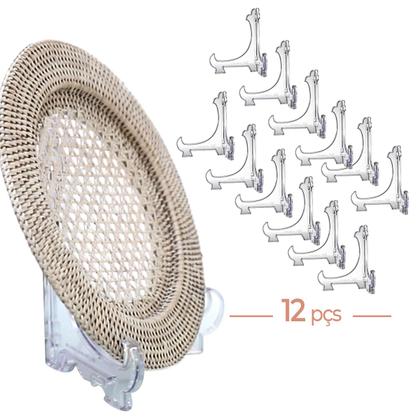 Imagem de Kit c/12 Suportes 9cm p/Quadros Discos Pratos decoração sala