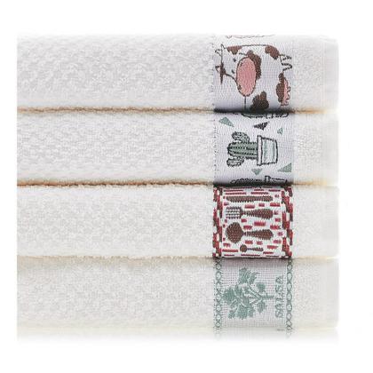 Imagem de Kit C/ 12 Toalhas De Cozinha / Pano De Copa Prato Felpudo/Atoalhado  Jacquard  100% Algodão  45x70cm  LMpeter