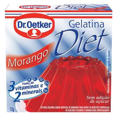 Imagem de Kit c/ 12un Gelatina Diet de Morango 12g - Dr. Oetker