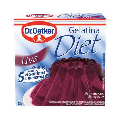 Imagem de Kit c/ 12un Gelatina Diet de Uva 12g  - Dr. Oetker
