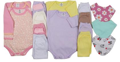 Imagem de Kit C/15 Peças Roupas De Bebê Menino E Menina Maternidade