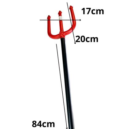 Imagem de kit c/2 1 Trident trispeto fantasia halloween e 1 machado lenhador