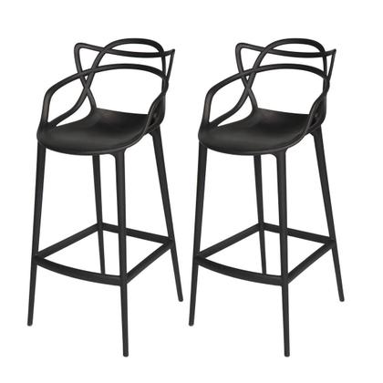 Imagem de Kit c/ 2 banquetas Masters Allegra Pretas
