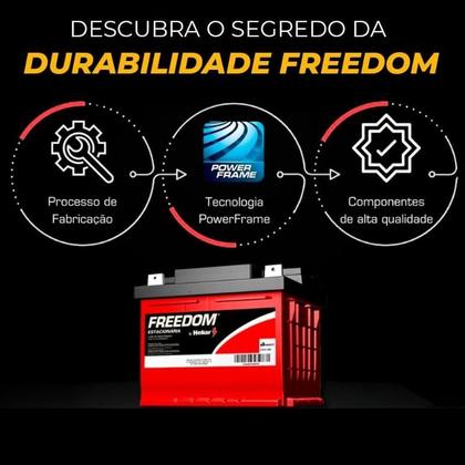 Imagem de Kit C/2 Bateria Estacionaria Freedom Df4100 12v 240ah Solar antiga df4001