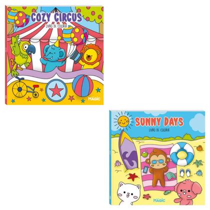 Imagem de Kit C/2 Bobbie Goods Livro De Colorir Circus + Sunny Days