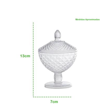 Imagem de Kit c/2 Bomboniere Baleiro Acrílico Mini Luxxor 200ml C/Tampa