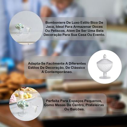 Imagem de Kit c/2 Bomboniere Baleiro Acrílico Mini Luxxor 200ml C/Tampa