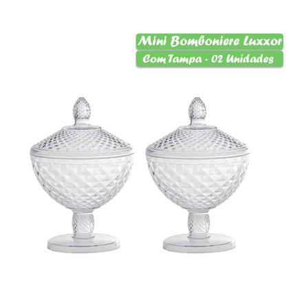 Imagem de Kit c/2 Bomboniere Baleiro Acrílico Mini Luxxor 200ml C/Tampa
