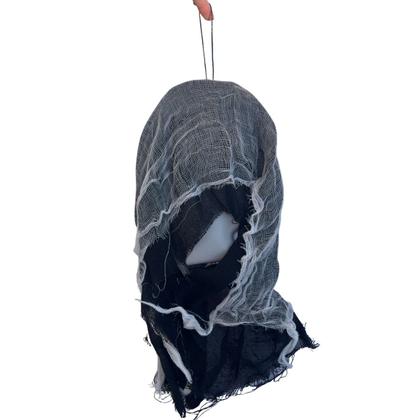 Imagem de Kit C/2 Cabeças Caveira Preto Pendurar Halloween Enfeite