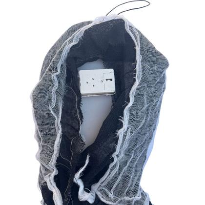 Imagem de Kit C/2 Cabeças Caveira Preto Pendurar Halloween Enfeite