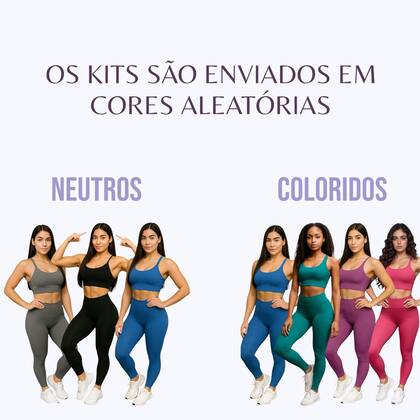 Imagem de Kit c/ 2 CALÇAS LEG Legging BASICA Cintura Alta Fitness Treino Casual Corrida Academia 1031