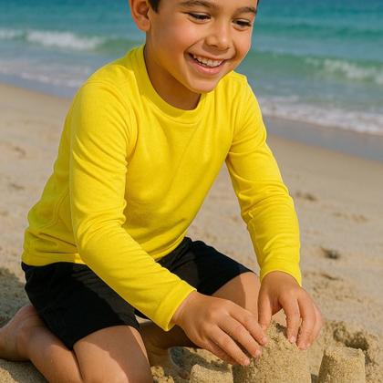 Imagem de Kit c/ 2 Camisetas Térmica Proteção UV Original Segunda Pele Manga Longa Solar Infantil PLT 1018