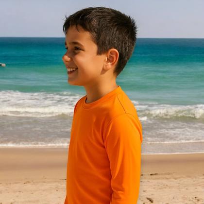 Imagem de Kit c/ 2 Camisetas Térmica Proteção UV Original Segunda Pele Manga Longa Solar Infantil PLT 1018