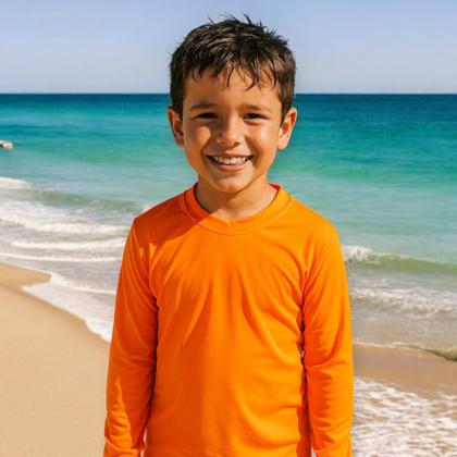 Imagem de Kit c/ 2 Camisetas Térmica Proteção UV Original Segunda Pele Manga Longa Solar Infantil PLT 1018