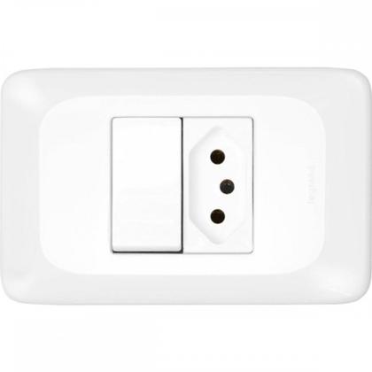 Imagem de Kit C/2 - Conjunto Pial Pop 4X2 Branco Com Placa (1Simple...