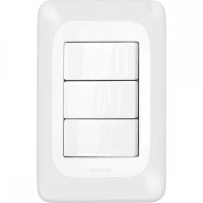 Imagem de Kit C/2 - Conjunto Pial Pop Modulo Com Placa 4X2 - 3 Simp...