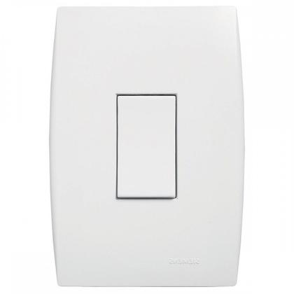 Imagem de Kit C/2 - Conjunto Soprano Ilus 4X2 Branco Com Placa(1Par...