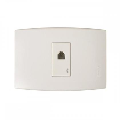 Imagem de Kit C/2 - Conjunto Soprano Ilus 4X2 Branco Com Placa(1Rj1...