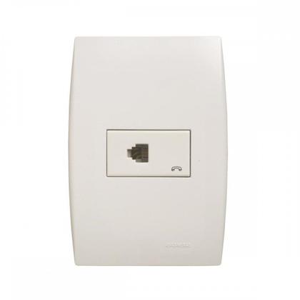 Imagem de Kit C/2 - Conjunto Soprano Ilus 4X2 Branco Com Placa(1Rj1...