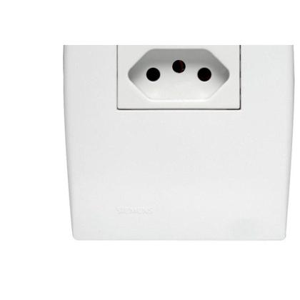 Imagem de Kit C/2 - Conjunto Soprano Ilus 4X2 Branco Com Placa(1Tomada  ..