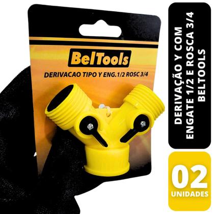 Imagem de KIT C/ 2 Derivacao Y C/ Engate 1/2 Rosca 3/4 Beltools