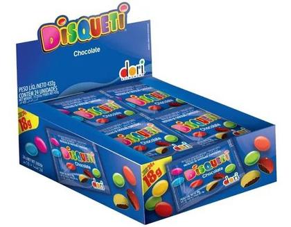 Imagem de KIt c/ 2 Display c/ 48 Disqueti Chocolate Confeito 18g 