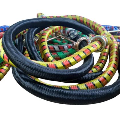 Imagem de Kit C/2 Extensor Elástico 115cm Bagageiro Carga Moto Bicicleta